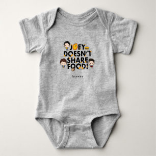 FRIENDS™   Joey teilt nicht gerne Essen Chibi Baby Strampler