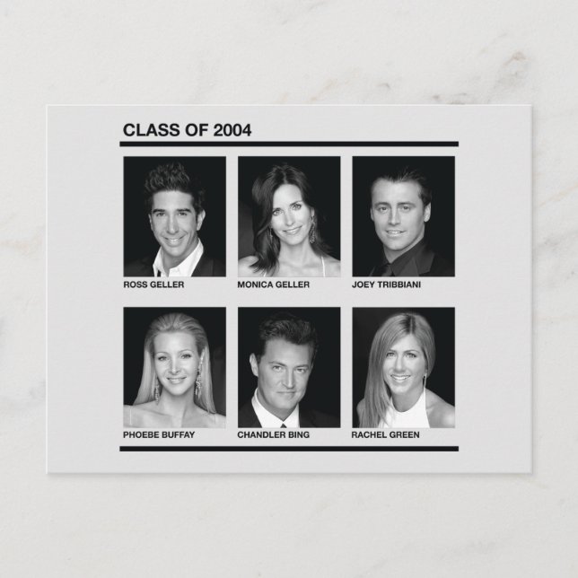 FRIENDS™ | Klasse 2004 Einladungspostkarte (Vorderseite)