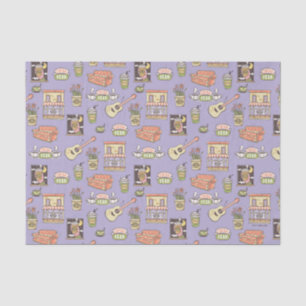 FRIENDS™   Lila Icon Muster Seidenpapier