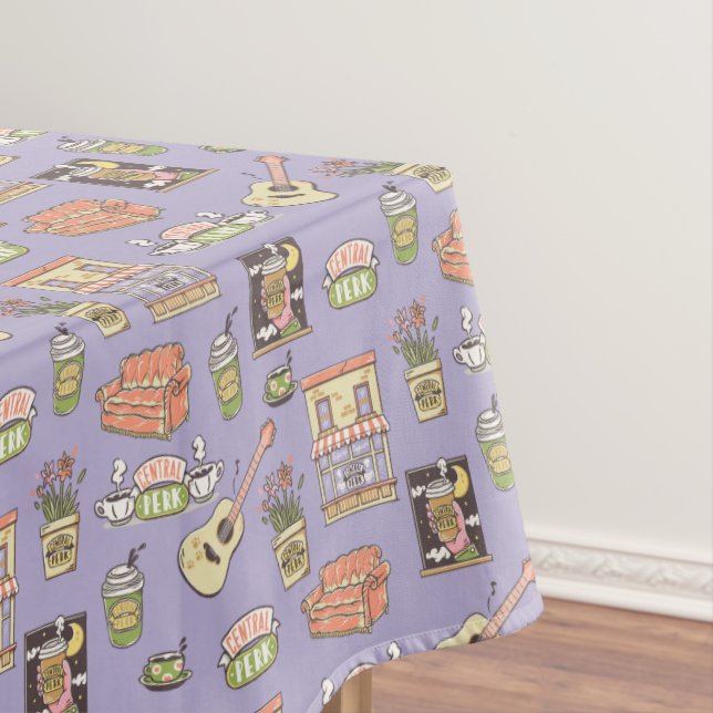 FRIENDS™ | Lila Icon Muster Tischdecke (Beispiel)