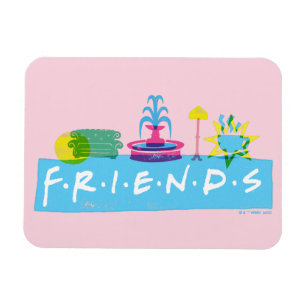 FRIENDS™   Logo mit Symbolen Magnet