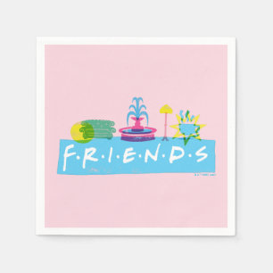 FRIENDS™   Logo mit Symbolen Serviette