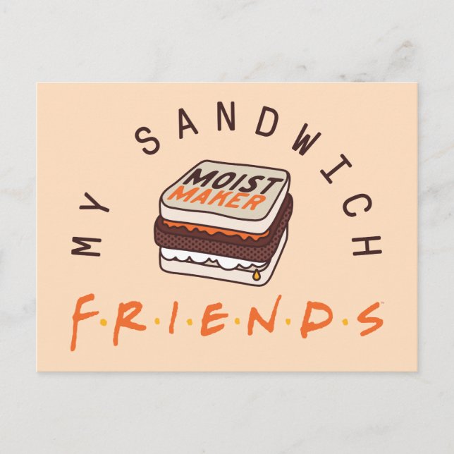 FRIENDS™ | Mein Sandwich Einladungspostkarte (Vorderseite)