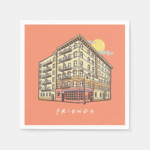 FRIENDS™   Monicas Apartment-Gebäude Serviette