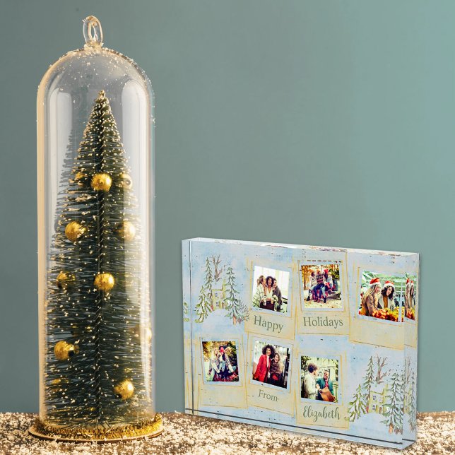 Friends Multi Foto Blue Christmas Collage Block (Von Creator hochgeladen)