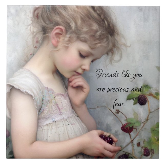 FRIENDS n RASPBERRIES TILE Fliese (Vorderseite)