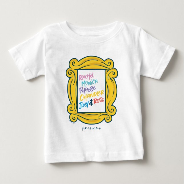 FRIENDS™-Namen in Peephole Baby T-shirt (Vorderseite)