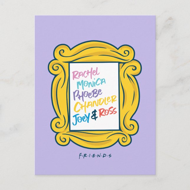 FRIENDS™-Namen in Peephole Einladungspostkarte (Vorderseite)