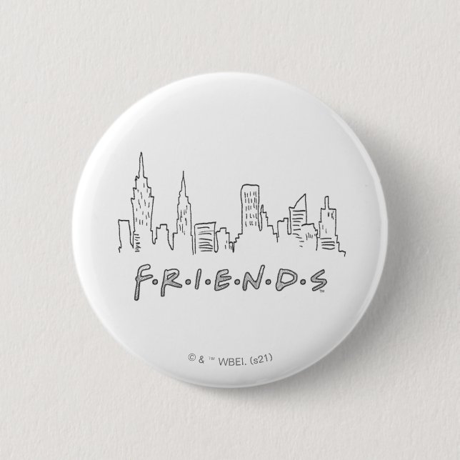FRIENDS™ | New York City Silhouette Button (Vorderseite)
