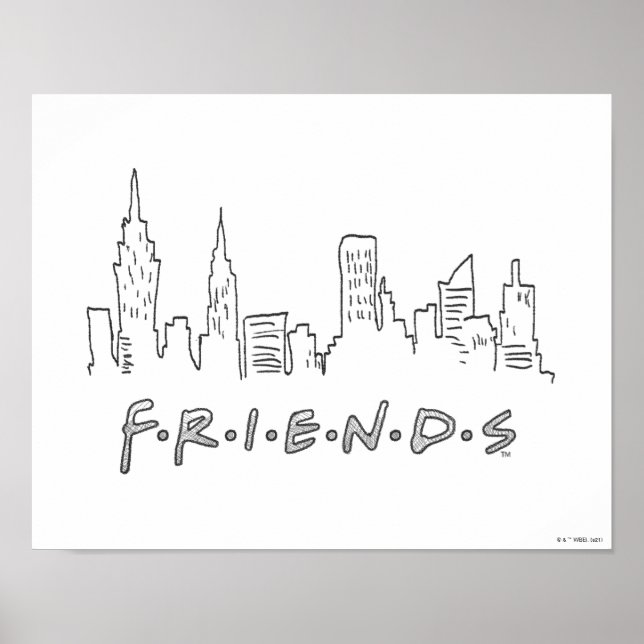 FRIENDS™ | New York City Silhouette Poster (Vorne)