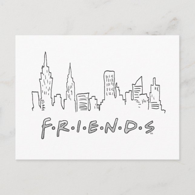 FRIENDS™ | New York City Silhouette Postkarte (Vorderseite)