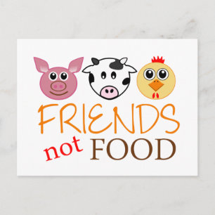 Friends Not Food Postkarte