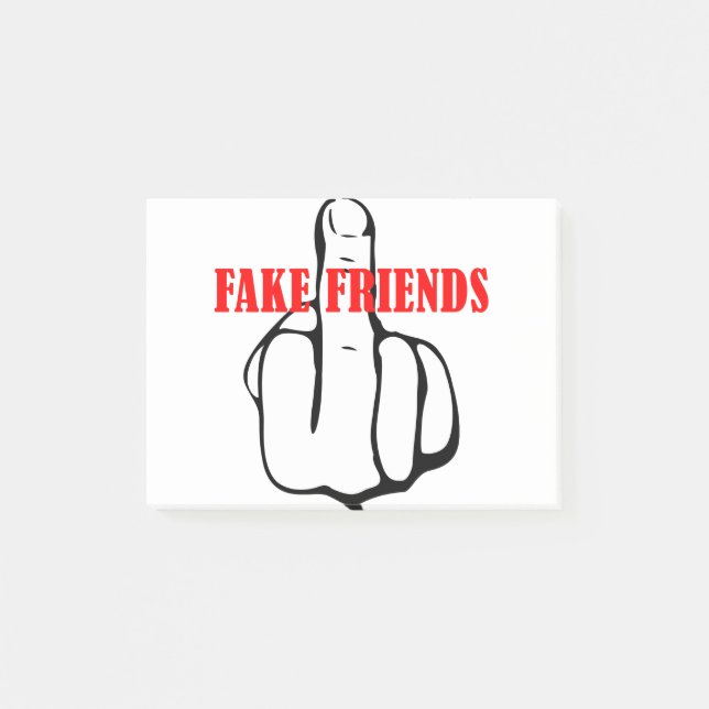 Friends of Middle Finger Fake Post-it Klebezettel (Vorderseite)