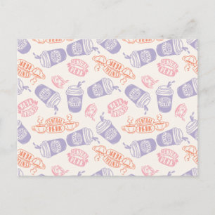 FRIENDS™   Pastel Central Perk Pattern Postkarte