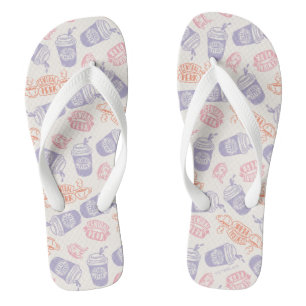 FRIENDS™ Pastell Central Perk Muster Flip Flops