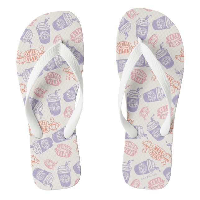 FRIENDS™ | Pastell Central Perk Muster Flip Flops (Fußbett)
