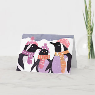 Friends Penguin Winterfarbe Feiertagskarte
