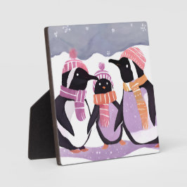 Friends Penguin | Winterfarbe Fotoplatte