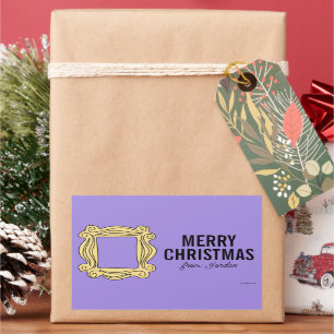 FRIENDS™   Pepper-Rahmen   Weihnachtsgeschenkmarke Rechteckiger Aufkleber