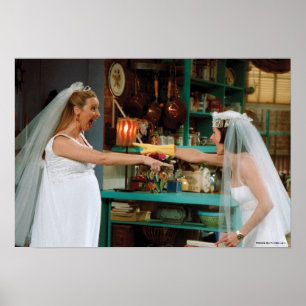 FRIENDS™   Phoebe und Monica in Brautkleidern Poster