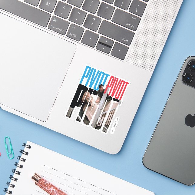 FRIENDS™ | PIVOT PIVOT-PIVOT-Angebot Aufkleber (Laptop mit iPhone)