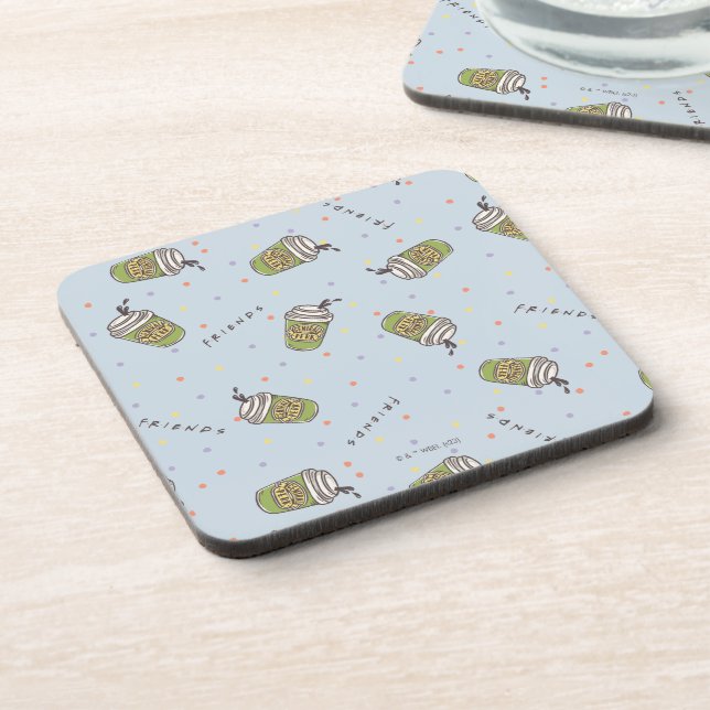 FRIENDS™ | Polka Dot Central Perk Muster Getränkeuntersetzer (Linke Seite)