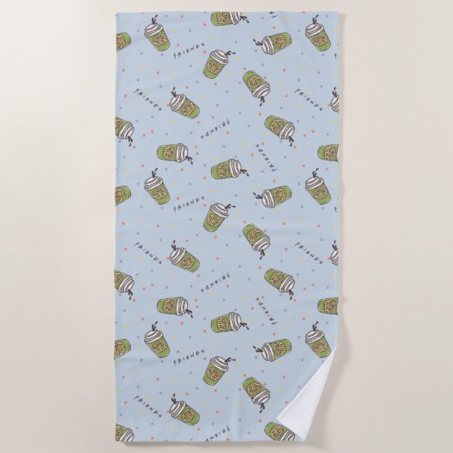 FRIENDS™ | Polka Dot Central Perk Muster Strandtuch (Vorderseite)