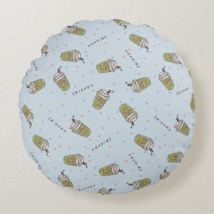FRIENDS™ Polka Dot Central Perk Pattern Rundes Kissen