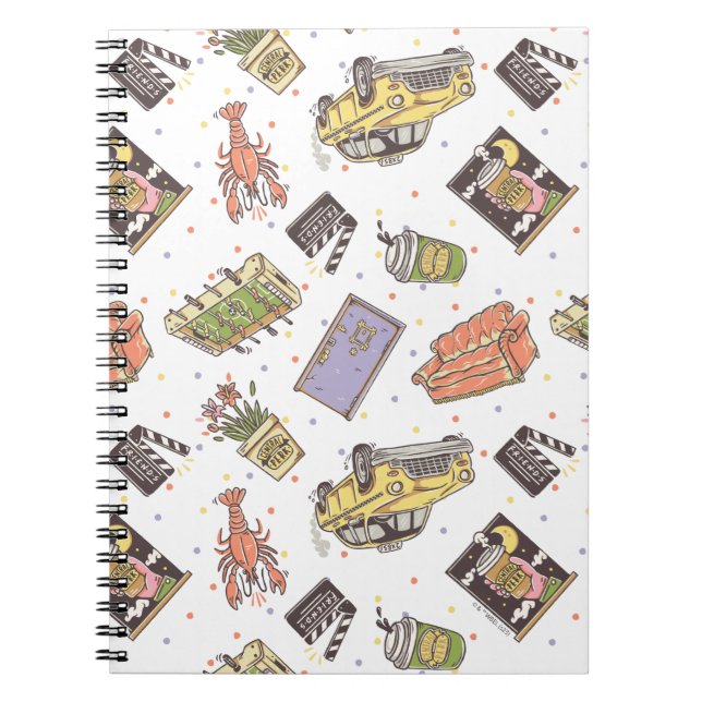 FRIENDS™ | Polka Dot Icon Muster Notizblock (Vorderseite)