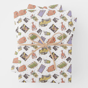 FRIENDS™ Punkte-Symbol-Muster Geschenkpapier Set