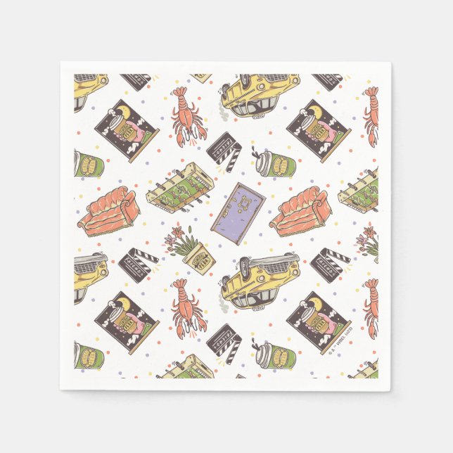 FRIENDS™ | Punkte-Symbol-Muster Serviette (Vorderseite)