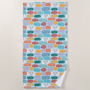 FRIENDS™ Quote Pattern Strandtuch