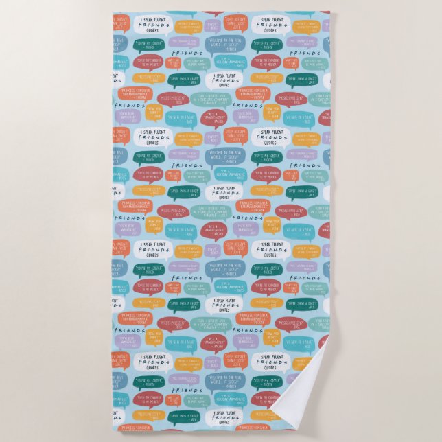 FRIENDS™ Quote Pattern Strandtuch (Vorderseite)