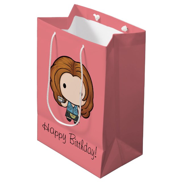 FRIENDS™ | Rachel Chibi Mittlere Geschenktüte (Vorderseite Schrägansicht)