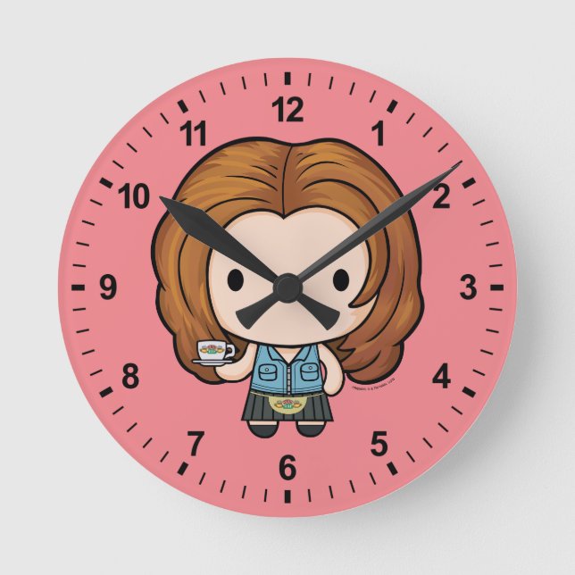 FRIENDS™ | Rachel Chibi Runde Wanduhr (Vorderseite)