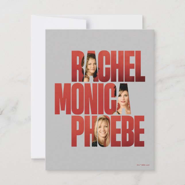 FRIENDS™ | Rachel, Monica & Phoebe Mitteilungskarte (Vorderseite)