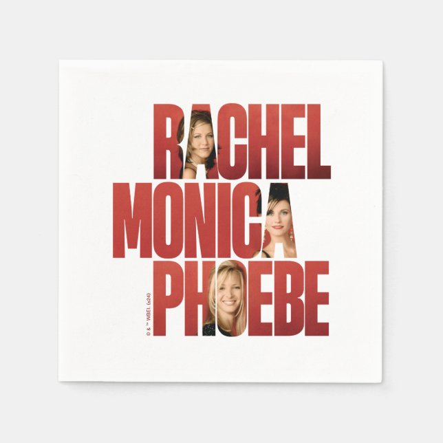 FRIENDS™ | Rachel, Monica & Phoebe Serviette (Vorderseite)