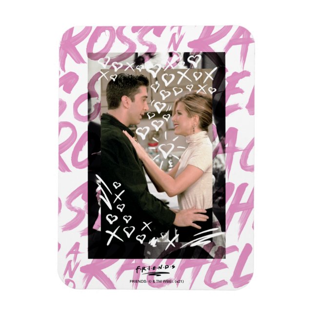FRIENDS™ | Ross and Rachel Doodled Hearts Magnet (Vertikal)