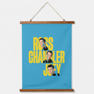 FRIENDS™ Ross, Chandler & Joey Wandteppich Mit Holzrahmen