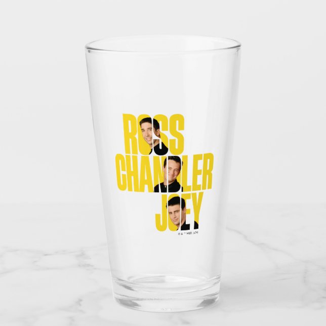 FRIENDS™ | Ross, Chandler und Joey Glas (Vorderseite)