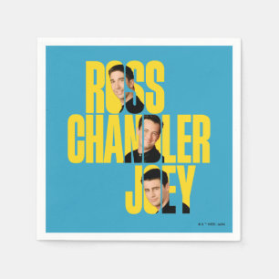 FRIENDS™   Ross, Chandler und Joey Serviette