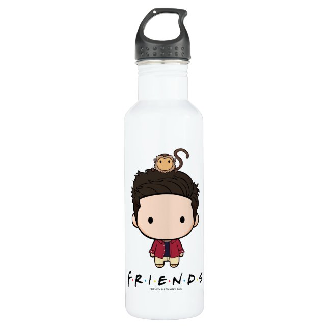 FRIENDS™ | Ross Chibi Edelstahlflasche (Vorderseite)