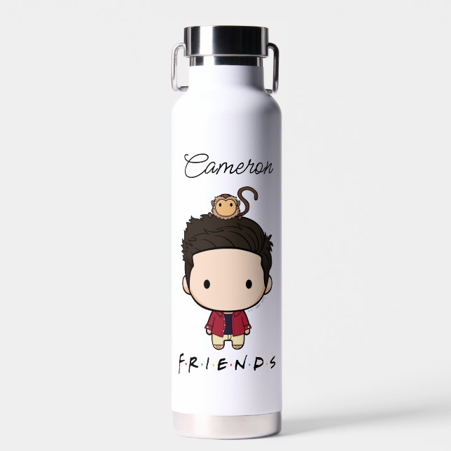 FRIENDS™ | Ross Chibi | Name hinzufügen Trinkflasche (Vorne)