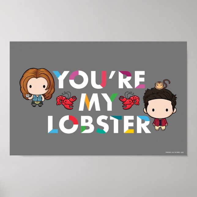 FRIENDS™ | Ross & Rachel Lobster Chibi Poster (Vorne)