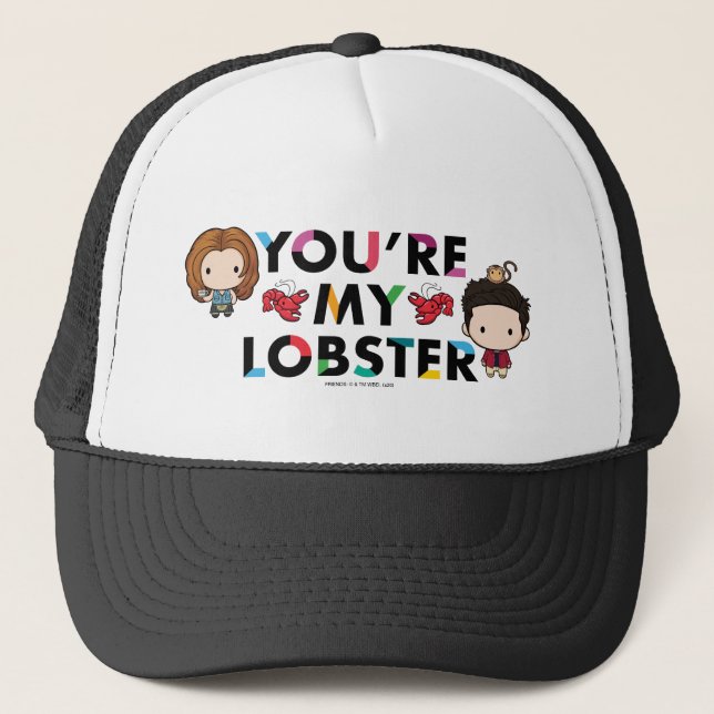 FRIENDS™ | Ross & Rachel Lobster Chibi Truckerkappe (Vorderseite)