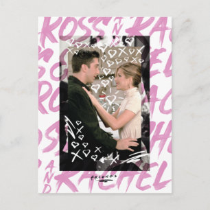 FRIENDS™ Ross und Rachel kritzelten Herzen Einladungspostkarte