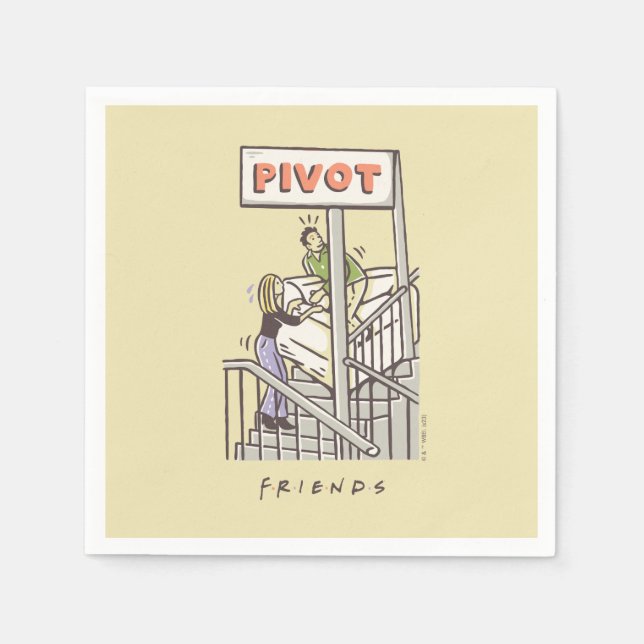 FRIENDS™ | Ross und Rachel PIVOT Serviette (Vorderseite)