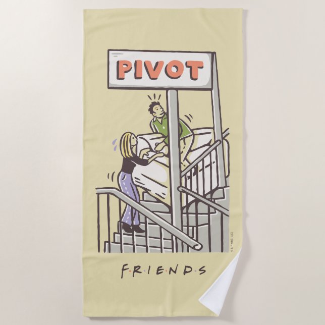 FRIENDS™ | Ross und Rachel PIVOT Strandtuch (Vorderseite)
