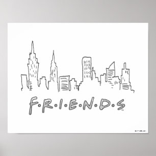FRIENDS™   Silhouette von New York City Poster