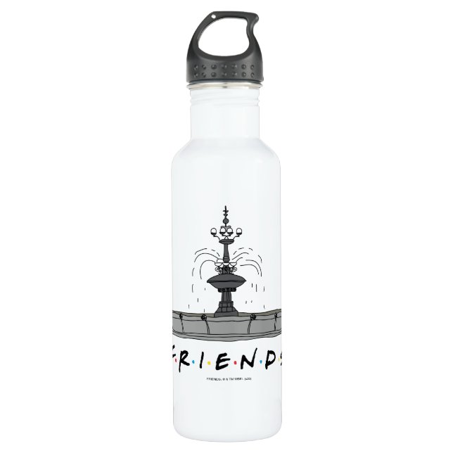 FRIENDS™-Springbrunnen Edelstahlflasche (Vorderseite)